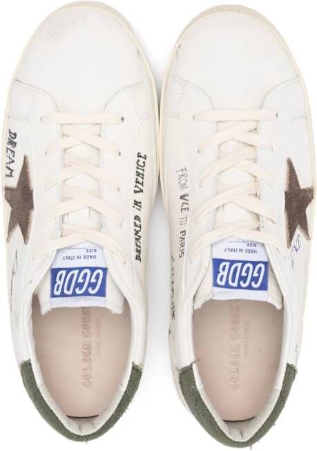 Golden Goose Kids Super-Star leather sneakers White