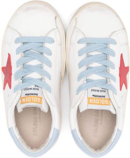 Golden Goose Kids Super-Star leather sneakers White