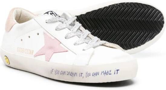Golden Goose Kids Super-Star leather sneakers White