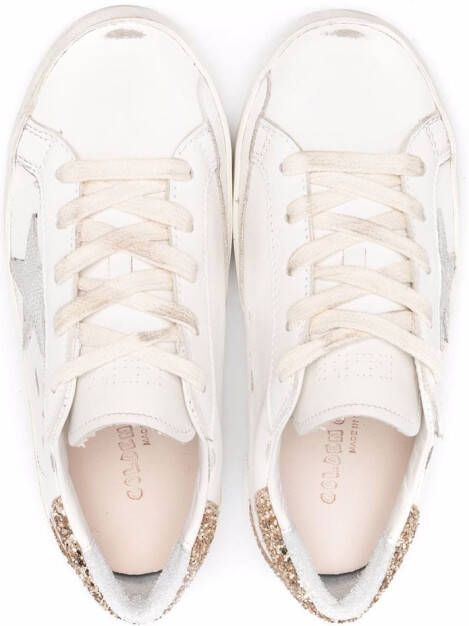 Golden Goose Kids Super-Star leather sneakers White