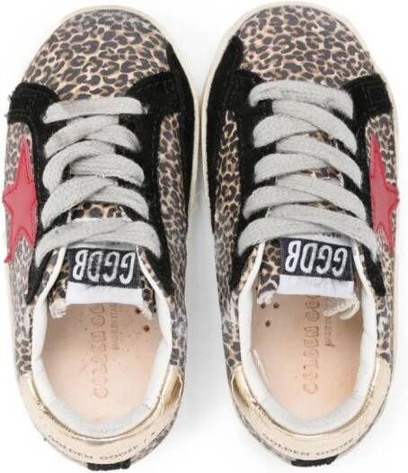 Golden Goose Kids Super Star leopard-print sneakers Black