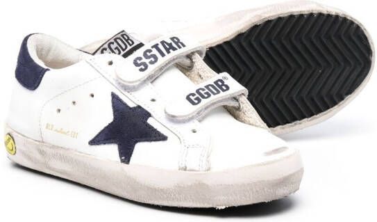 Golden Goose Kids Super-star touch-strap sneakers White