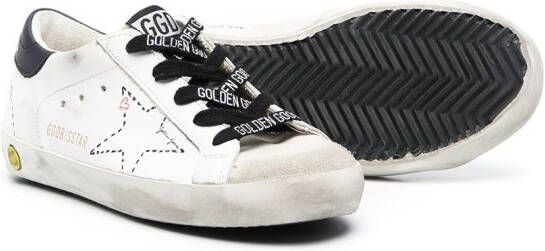 Golden Goose Kids Superstar distressed sneakers White