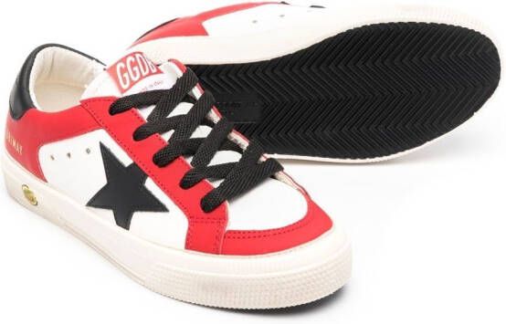 Golden Goose Kids Superstar lace-up sneakers Red