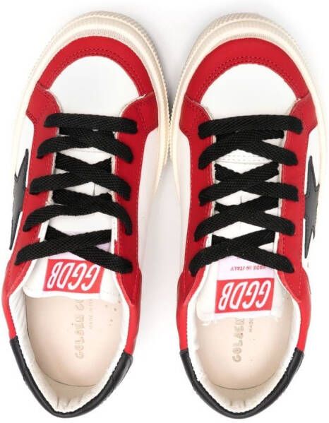 Golden Goose Kids Superstar lace-up sneakers Red