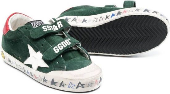 Golden Goose Kids Superstar touch-strap sneakers Green