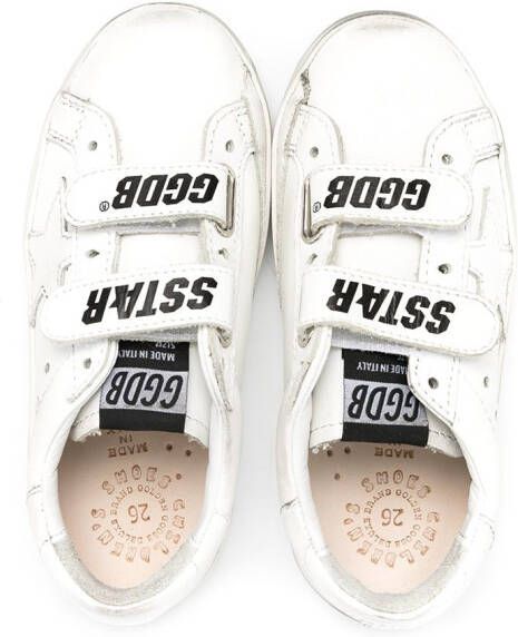 Golden Goose Kids Superstar touch strap sneakers White