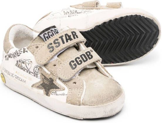 Golden Goose Kids Superstar touch-strap sneakers White