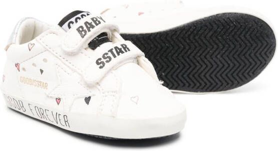 Golden Goose Kids Superstar touch-strap sneakers White