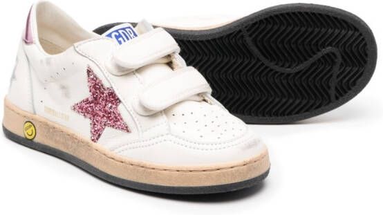 Golden Goose Kids Superstar touch-strap trainers White