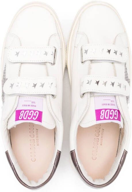 Golden Goose Kids TEEN May School touch-strap sneakers White