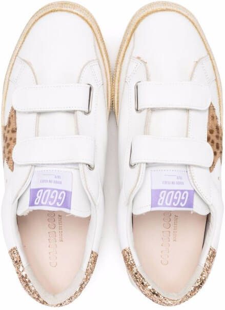 Golden Goose Kids TEEN Superstar touch-strap sneakers White