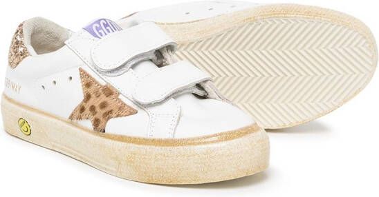 Golden Goose Kids touch-strap low-top trainers White