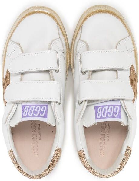 Golden Goose Kids touch-strap low-top trainers White