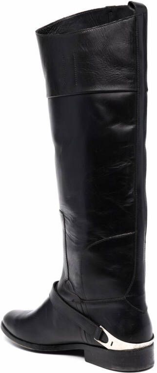 Golden Goose knee-length leather boots Black