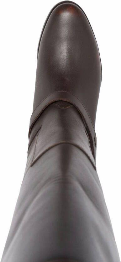 Golden Goose knee-length leather boots Brown