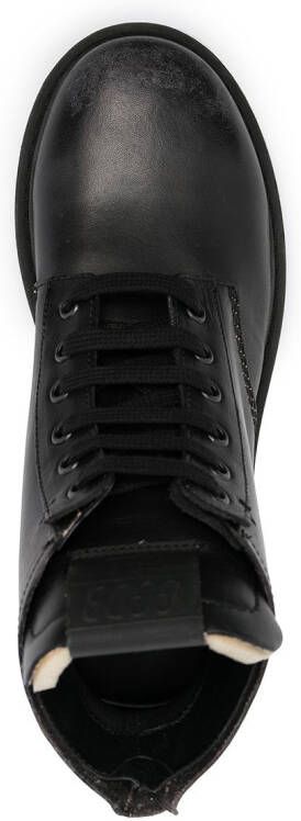 Golden Goose leather lace-up boots Black
