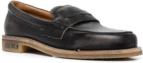 Golden Goose leather moccasin loafers Black