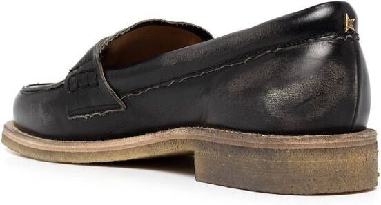 Golden Goose leather moccasin loafers Black