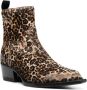 Golden Goose leopard-print 50mm distressed boots Brown - Thumbnail 2
