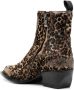 Golden Goose leopard-print 50mm distressed boots Brown - Thumbnail 3