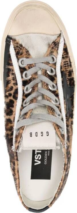 Golden Goose leopard-print lace-up sneakers Brown