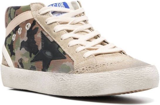 Golden Goose logo-patch lace-up sneakers Green