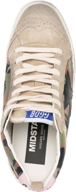 Golden Goose logo-patch lace-up sneakers Green