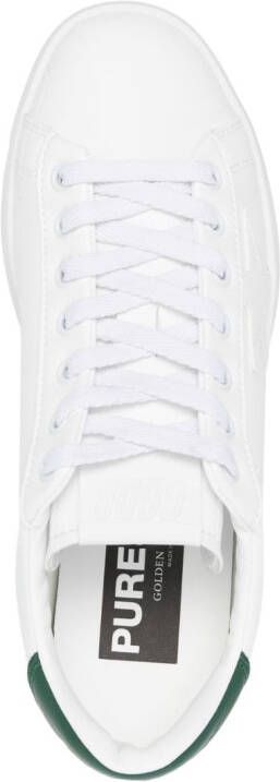 Golden Goose logo-print laced leather sneakers White