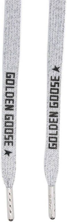 Golden Goose logo-print shoe laces Grey