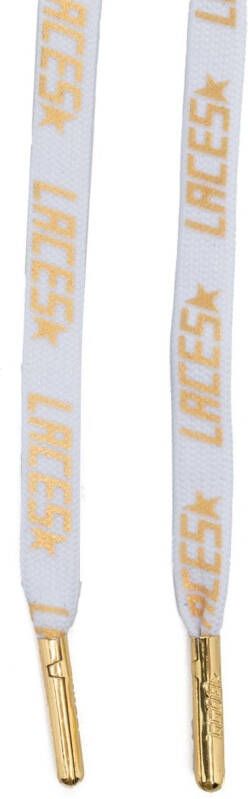 Golden Goose logo-print shoe laces White