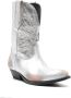 Golden Goose metallic-leather Western boots Silver - Thumbnail 2