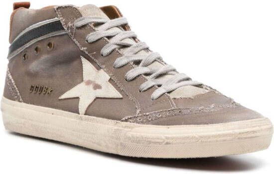 Golden Goose Mid Star distressed-effect sneakers Brown