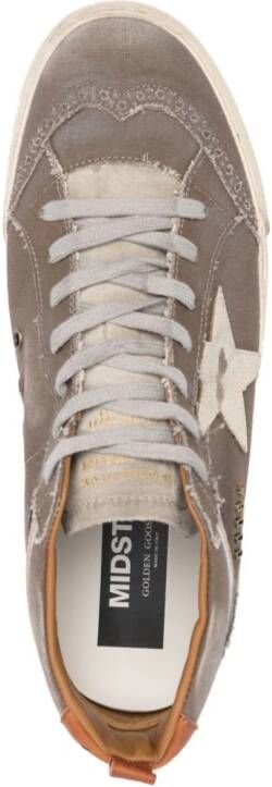 Golden Goose Mid Star distressed-effect sneakers Brown