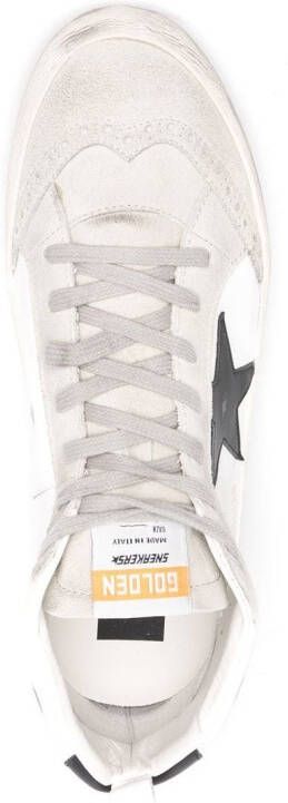 Golden Goose Mid Star distressed-effect sneakers White