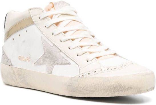 Golden Goose Mid-Star distressed sneakers White
