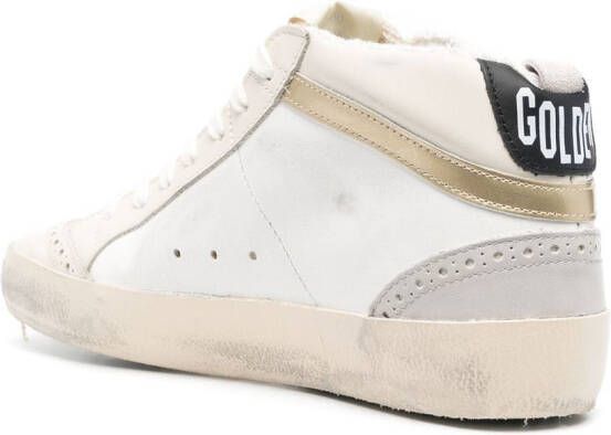 Golden Goose Mid-Star distressed sneakers White