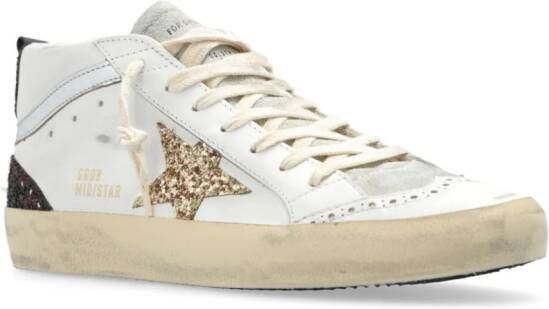 Golden Goose Mid Star glitter-detail sneakers White