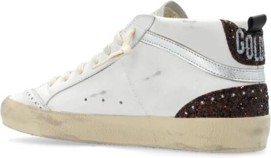 Golden Goose Mid Star glitter-detail sneakers White