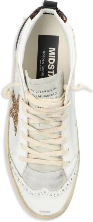 Golden Goose Mid Star glitter-detail sneakers White