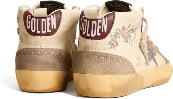 Golden Goose Midstar panelled embroidered sneakers Neutrals