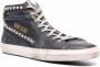 Golden Goose Slide Classic high-top distressed sneakers Black - Thumbnail 2