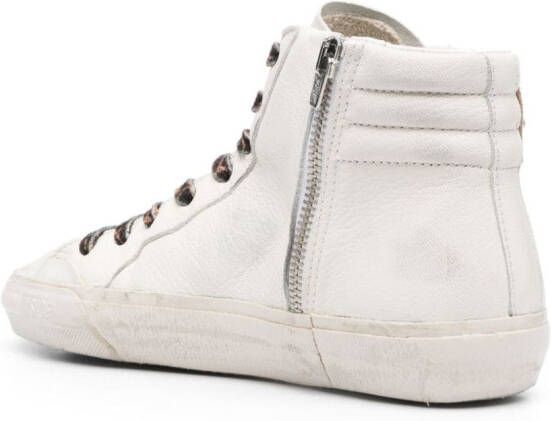 Golden Goose Slide crystal-embellished hi-top sneakers White