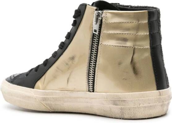 Golden Goose Slide high-top leather sneakers Black