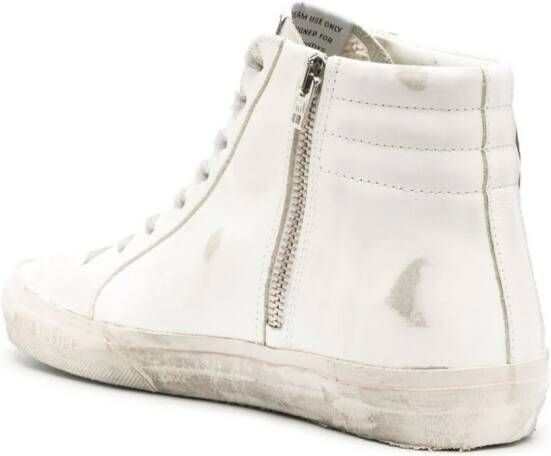 Golden Goose Slide high-top leather sneakers White