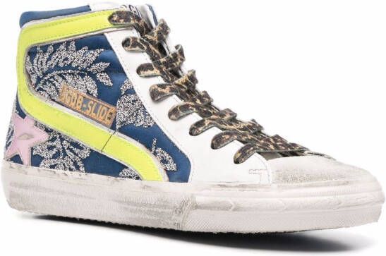 Golden Goose Slide high-top sneakers Blue