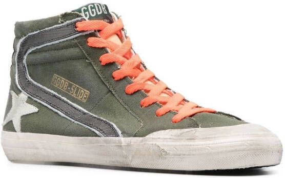Golden Goose Slide high-top sneakers Green