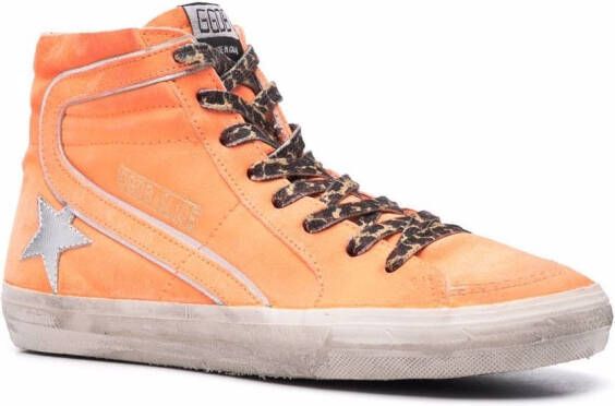 Golden Goose Slide high-top sneakers Orange
