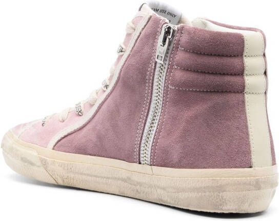 Golden Goose Slide high-top suede sneakers Pink