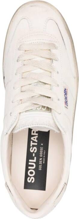 Golden Goose Soul Star distressed leather sneakers Neutrals